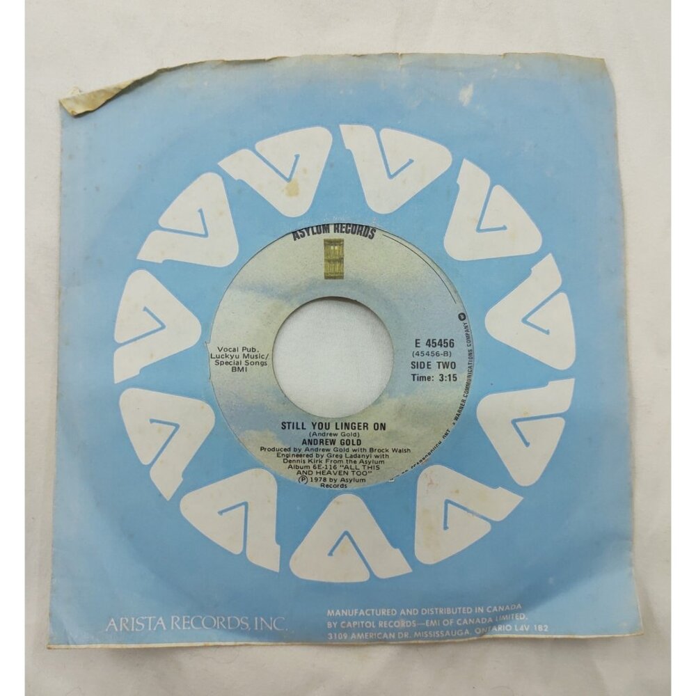 Andrew Gold – Still You Linger On 7” Asylum E-45456 Canada 1978